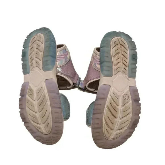 Disney Frozen Sparkles Elsa and Anna Light Up  Girl Sandals Size 12 - Picture 5 of 6
